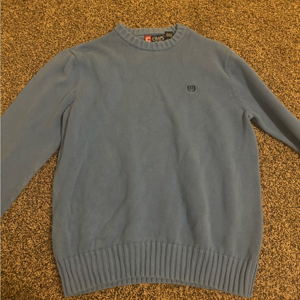 Chaps light baby blue sweater